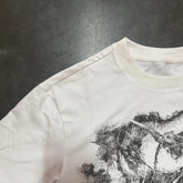 Hearujoy Gothic Hip Hop Y2k Top Black Ink Print Graphic T Shirts Round Neck Casual Cotton Men and Women Oversized T Shirt Streetwear